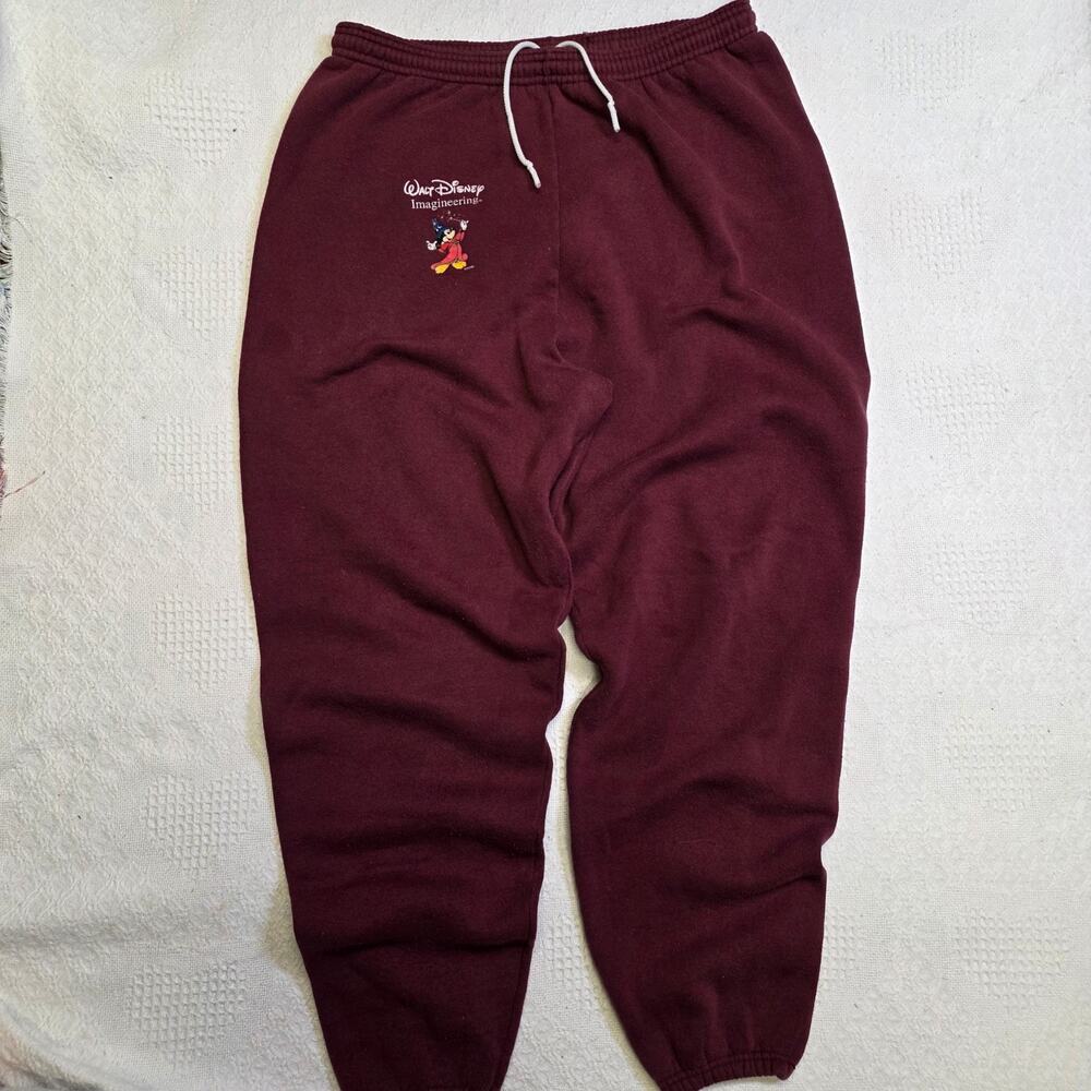 Rare 90s Walt Dinsney Employee Imagineerring "sorcerer mickey" joggers Large